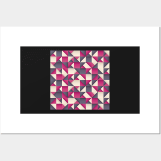 Pink and Purple Geometric Pattern Posters and Art